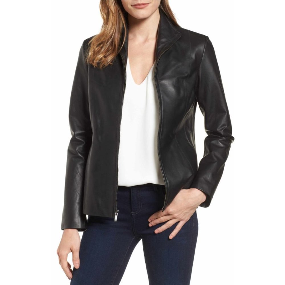 Cole Haan Leather Scuba Jacket - Picture 5 of 14